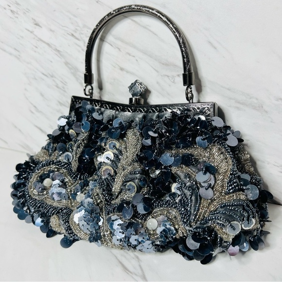 3/$60 Vintage Beaded Sequin Mermaidcore Handbag Shoulder Bag - Picture 3 of 7